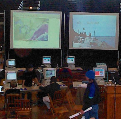 Mission control - inside where it
 was warm